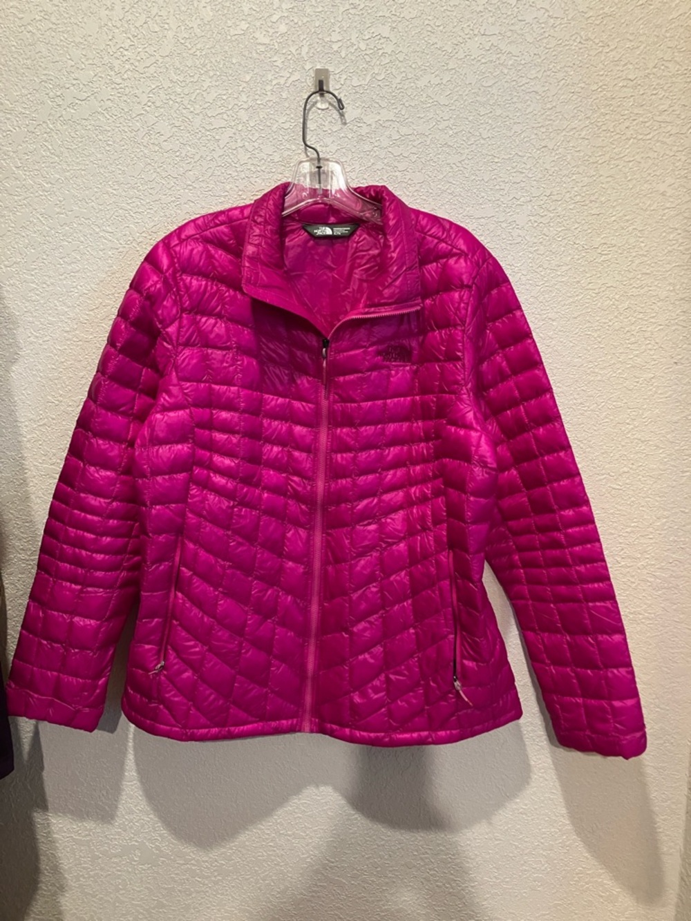 The North Face Women's Hot Pink Quilted Puffer Jacket